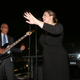 Lester Holt plays bass with his band, the 30 Rockers, at the "Dateline" 25th anniversary party Tuesday on a Manhattan rooftop. (Credit: Jemal Countess/NBC)